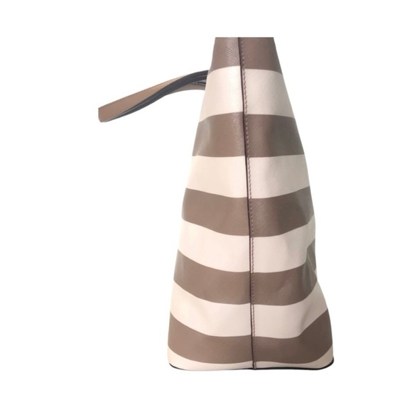 NWT Kate Spade Grant Street Grainy Vinyl Jules Dune / Horchata Tote - Picture 5 of 8